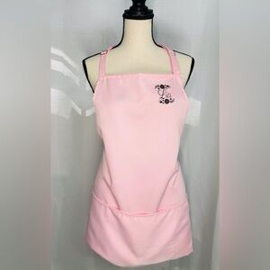 Durable Pink Apron with 3 Pockets